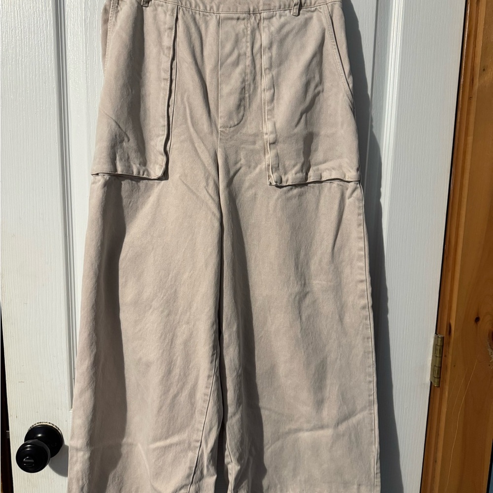 Wide Leg Cream Pants